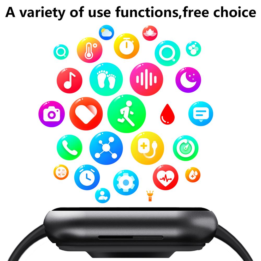 HENTIK F57 Blutzucker Blutdruck Herzfrequenz Blutsauerstoff Schlafüberwachung Wasserdichte Smartwatch