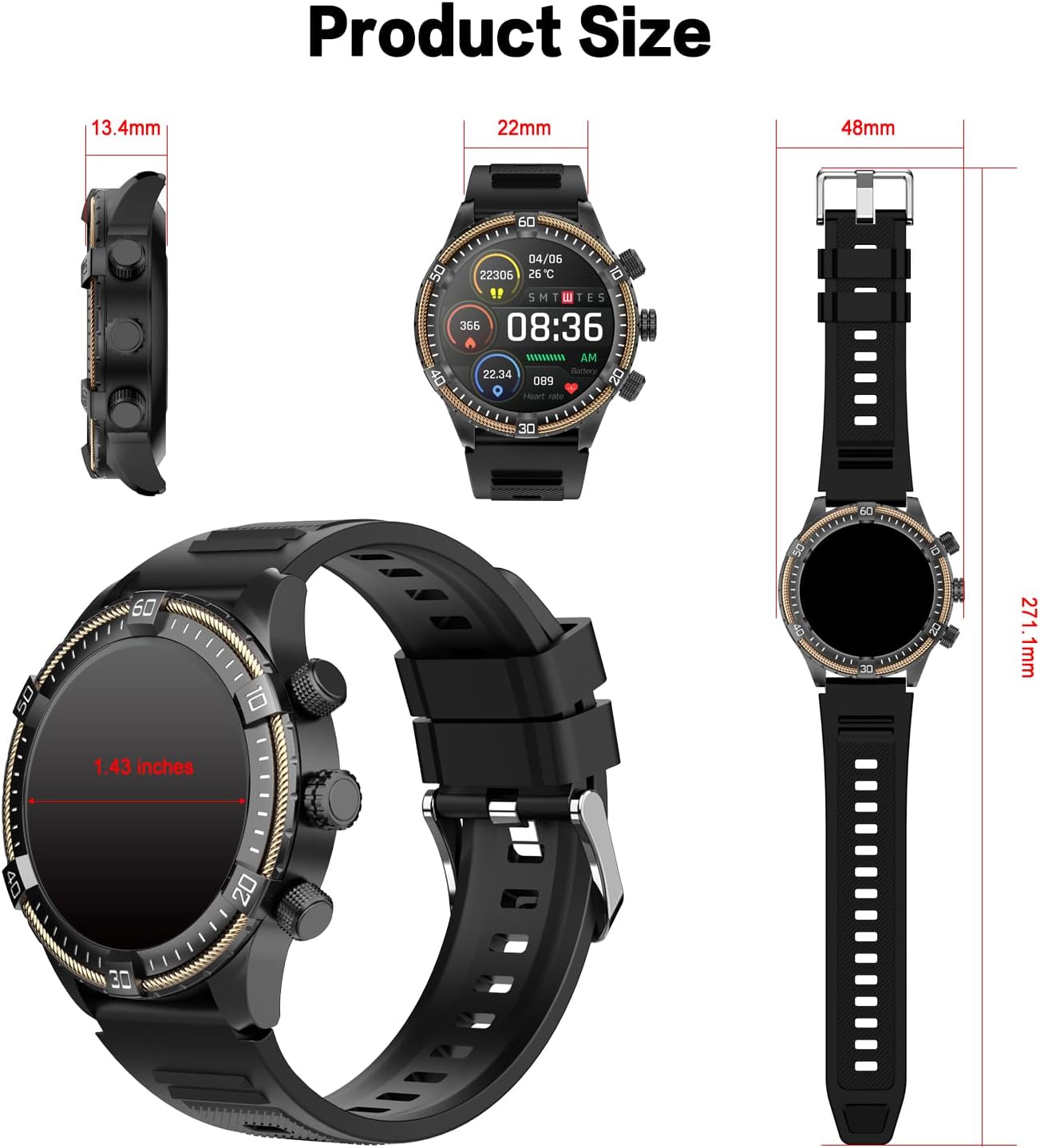 SUPPCRAFT 2025 Sleep Monitor waterproof sports smartwatch