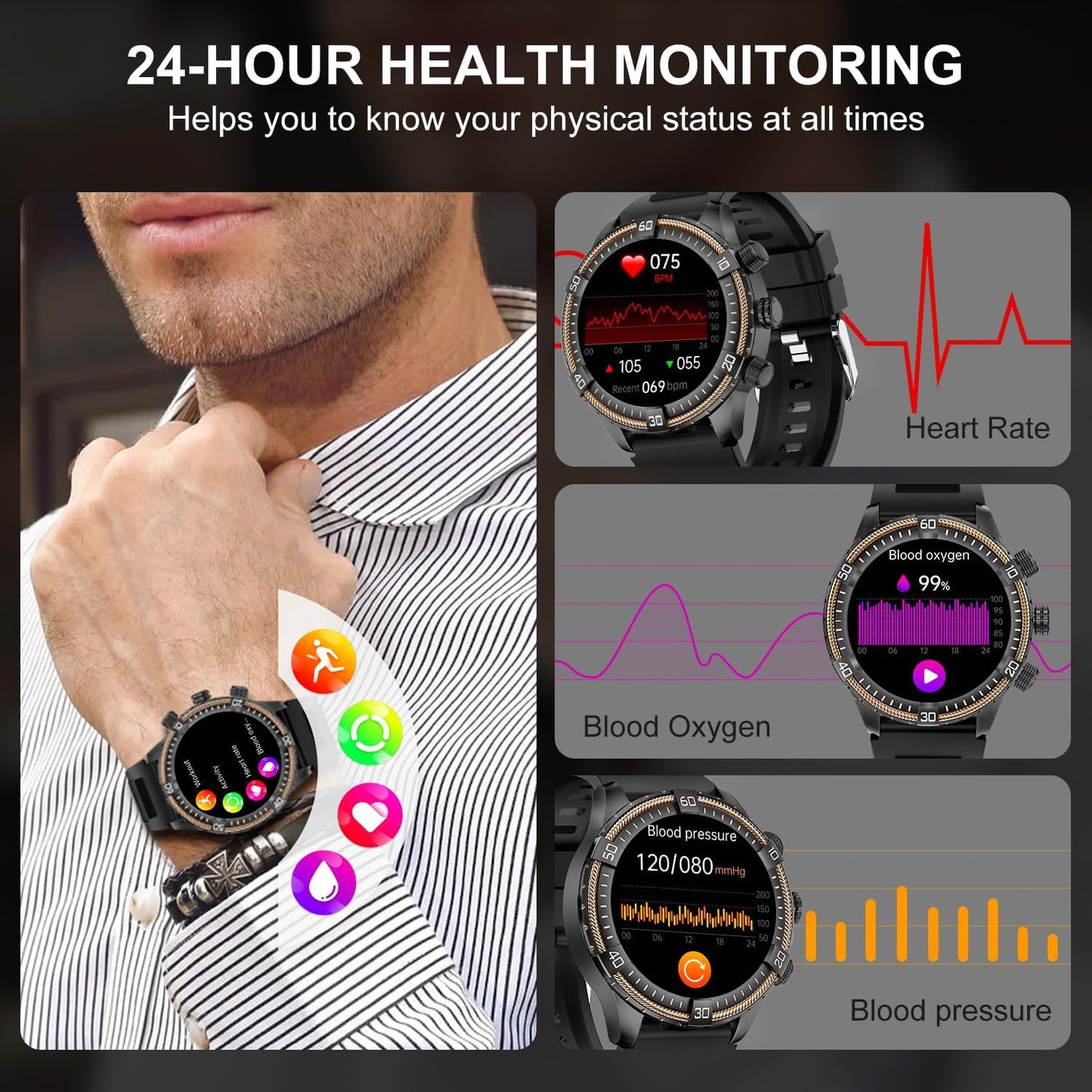 SUPPCRAFT 2025 Sleep Monitor waterproof sports smartwatch