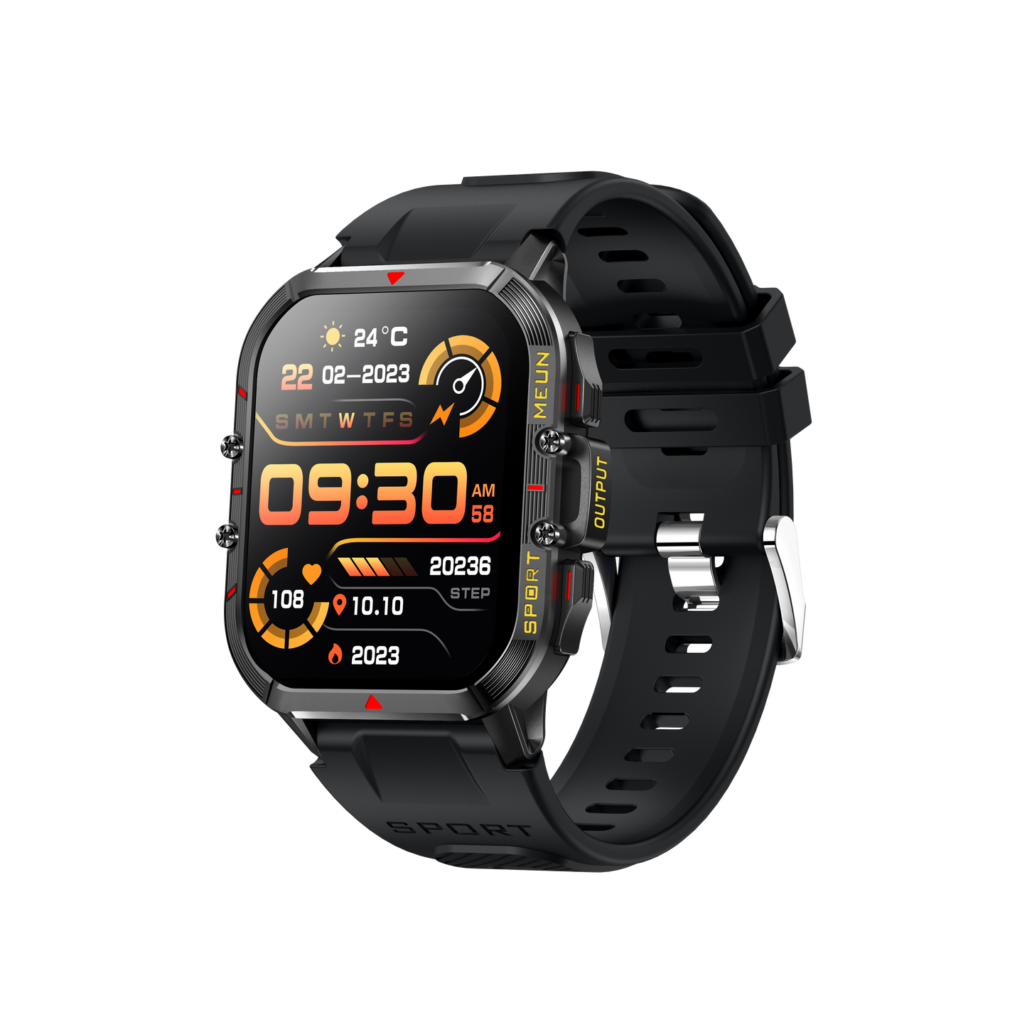 SUPPCRAFT Smartwatch with Heart Rate, Blood Pressure, Blood Oxygen Tracking, Sleep and Fitness Monitoring