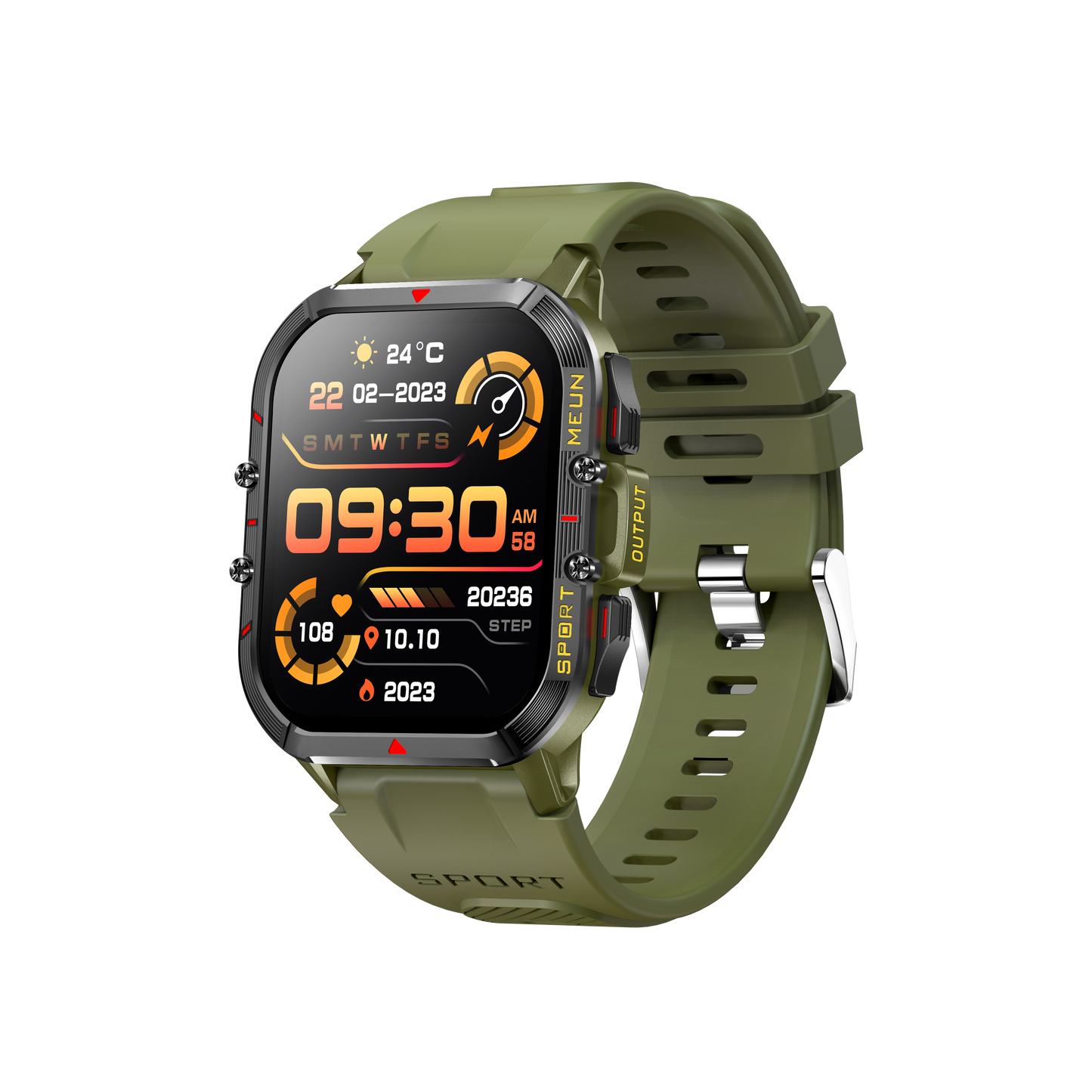 SUPPCRAFT Smartwatch with Heart Rate, Blood Pressure, Blood Oxygen Tracking, Sleep and Fitness Monitoring