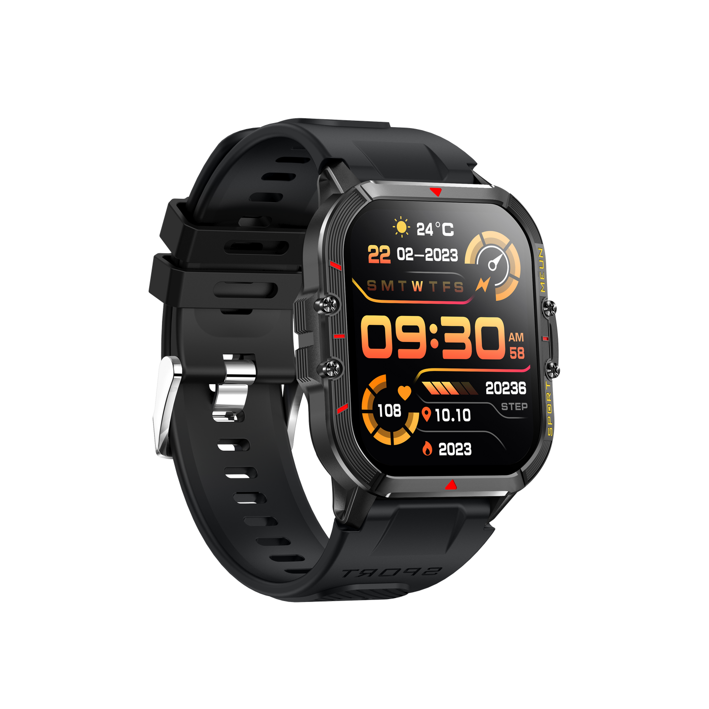 SUPPCRAFT Smartwatch with Heart Rate, Blood Pressure, Blood Oxygen Tracking, Sleep and Fitness Monitoring