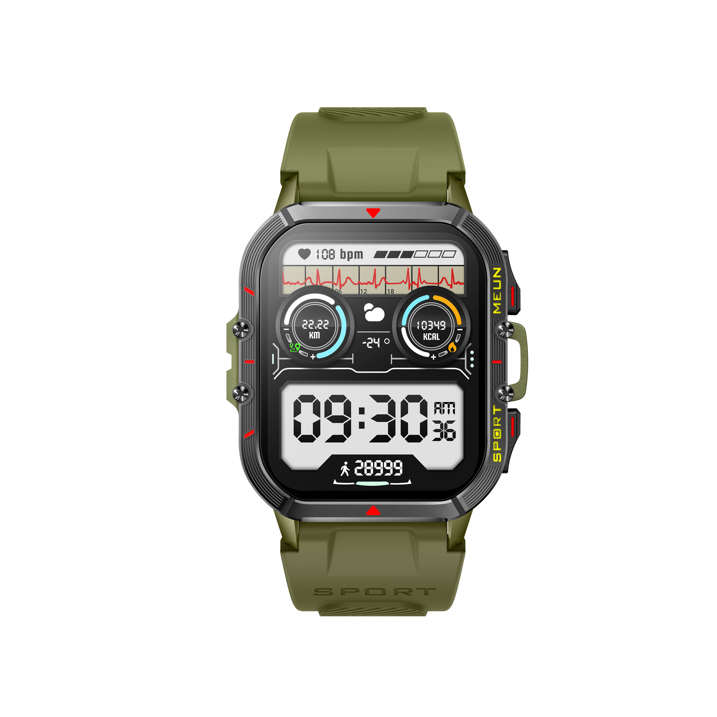 SUPPCRAFT Smartwatch with Heart Rate, Blood Pressure, Blood Oxygen Tracking, Sleep and Fitness Monitoring