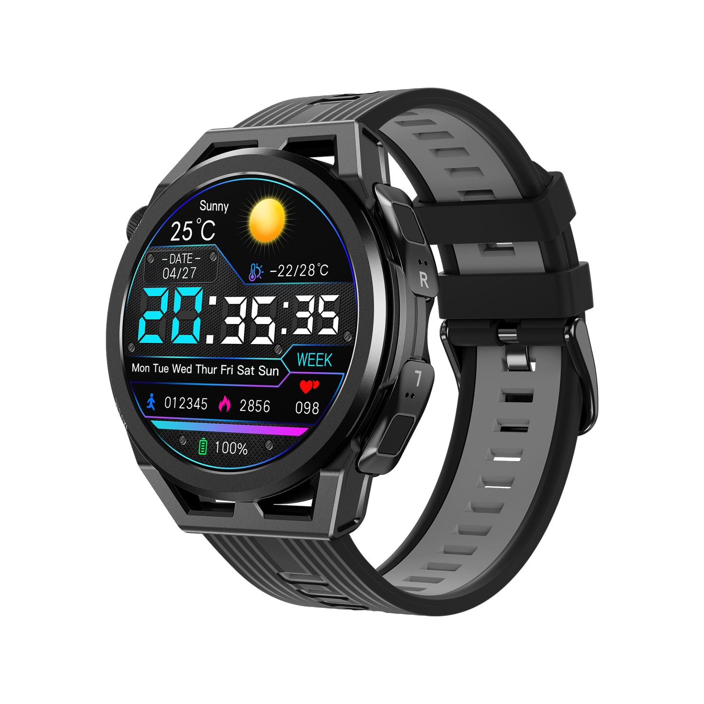 Montre connectée HENTIK BCN1 avec écouteurs TWS Casque Bluetooth sans fil Combo Surveillance de la fréquence cardiaque et de la pression artérielle