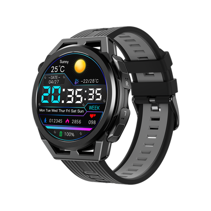 Montre connectée HENTIK BCN1 avec écouteurs TWS Casque Bluetooth sans fil Combo Surveillance de la fréquence cardiaque et de la pression artérielle