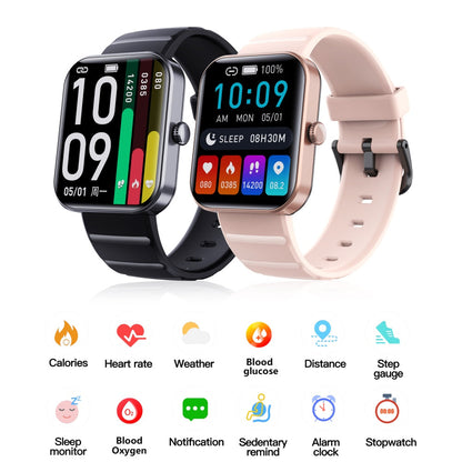 HENTIK BCF21PRO Blood Sugar Blood Pressure Heart Rate Blood oxygen Sleep Monitoring Waterproof Smartwatch