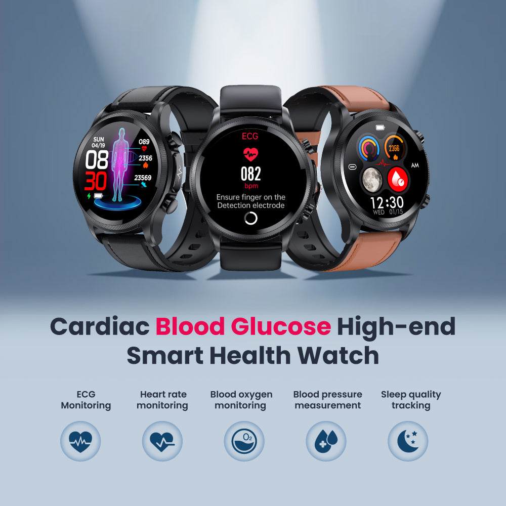 HENTIK BCE400 ECG/EKG Blood Pressure SPO2 Heart Rate Fitness Tracker Waterproof Smart Watch