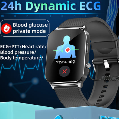 HENTIK BCEP01 ECG HRV Monitoring Smart Watch, SpO2/Sleep, Music, Waterproof, Message/Caller Receive, Female Caring