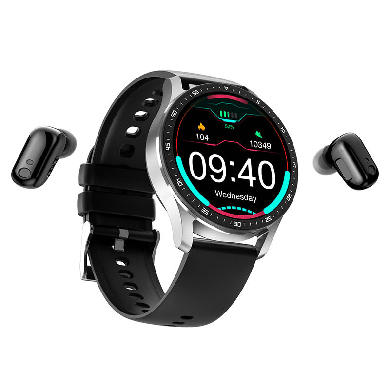 Waterproof Smart Sports Watch with Integrated Earphone - Versatile Fitness Companion for Android & IOS Users, Ideal for Active Lifestyles