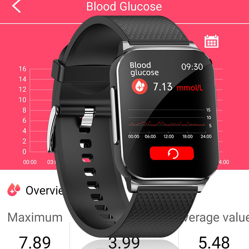 HENTIK BCEP01 ECG HRV Monitoring Smart Watch, SpO2/Sleep, Music, Waterproof, Message/Caller Receive, Female Caring