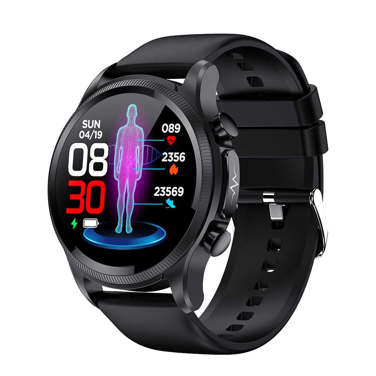 HENTIK BCE400 ECG/EKG Blood Pressure SPO2 Heart Rate Fitness Tracker Waterproof Smart Watch