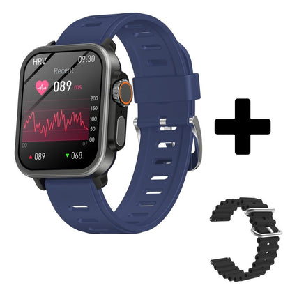 HENTIK VEE Bluetooth Call ECG/EKG Blood Oxygen Sleep Monitoring Music SmartWatch