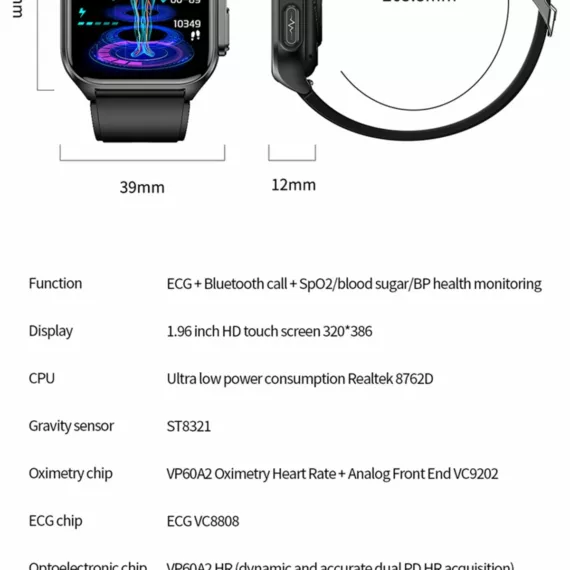 Hentik CARE Plus 3 – Non-Invasive Blood Glucose Monitoring Smartwatch