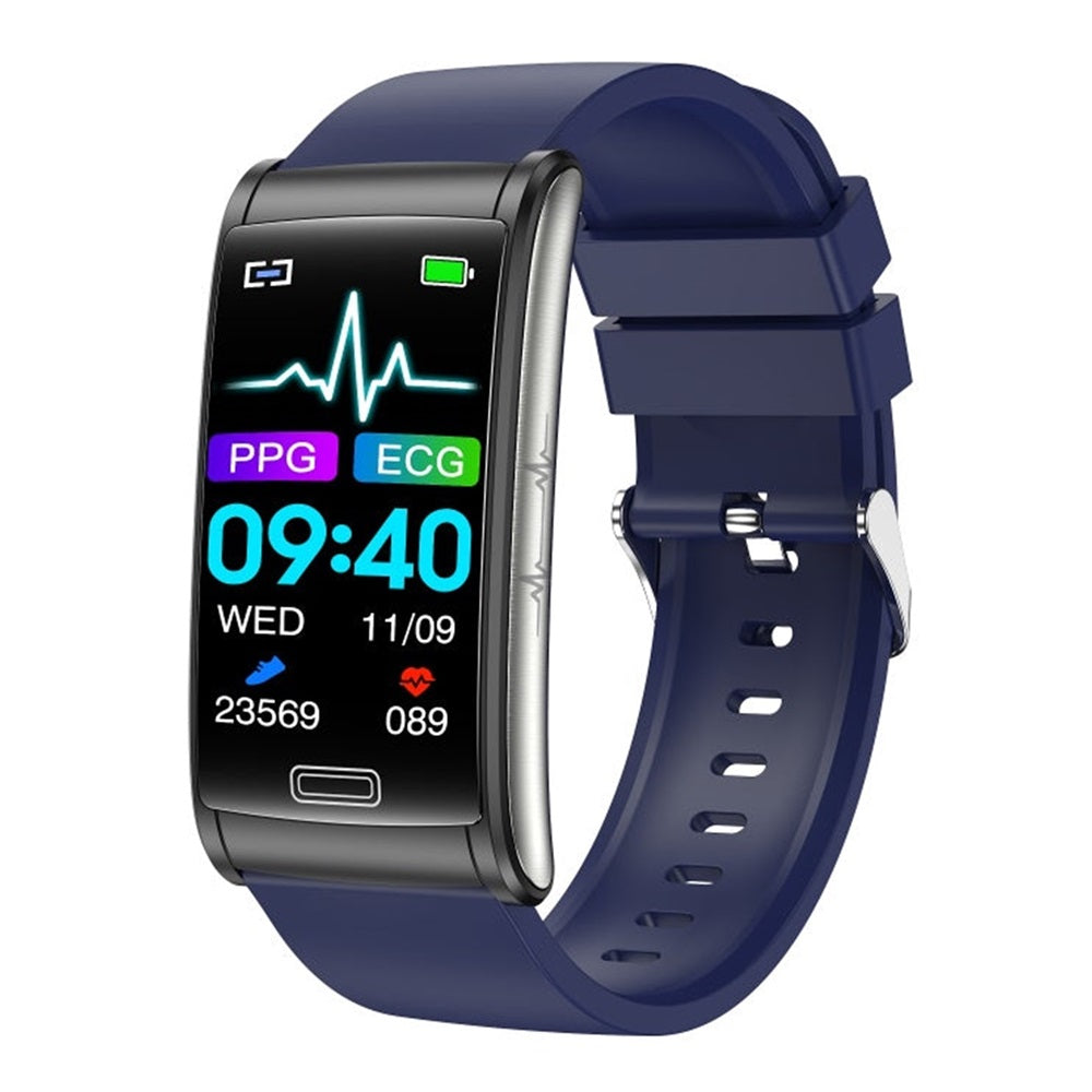 HENTIK BCE600 3-Lead ECG HRV Blood Glucose Blood Pressure Blood Oxygen  Sleep Detection HD Bluetooth Smart Bracelet