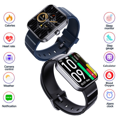 HENTIK BCF21PRO Blood Sugar Blood Pressure Heart Rate Blood oxygen Sleep Monitoring Waterproof Smartwatch