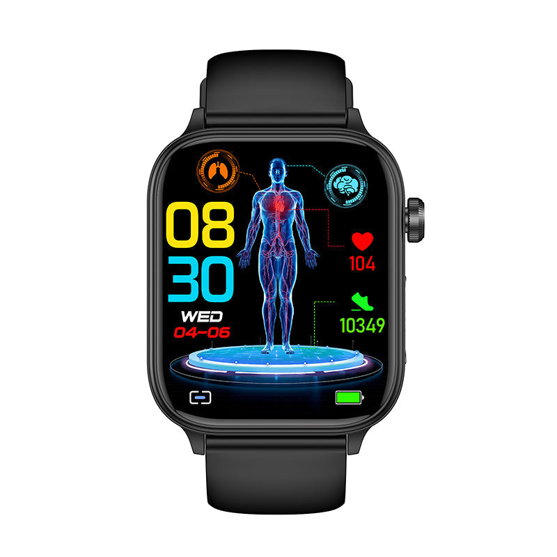 HENTIK Pro 6 ECG glycémie Examen micro-physique intelligent Surveillance du stress Montre connectée