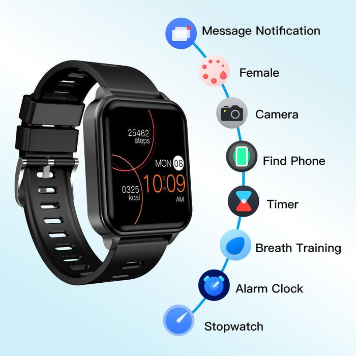 HENTIK CFDA RIG With ECG Blood Oxygen Sleep Monitoring Health Sports SmartWatch