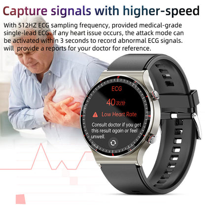 HENTIK CFDA ECG Blood Oxygen Heart rate Health Monitoring Smart Watch