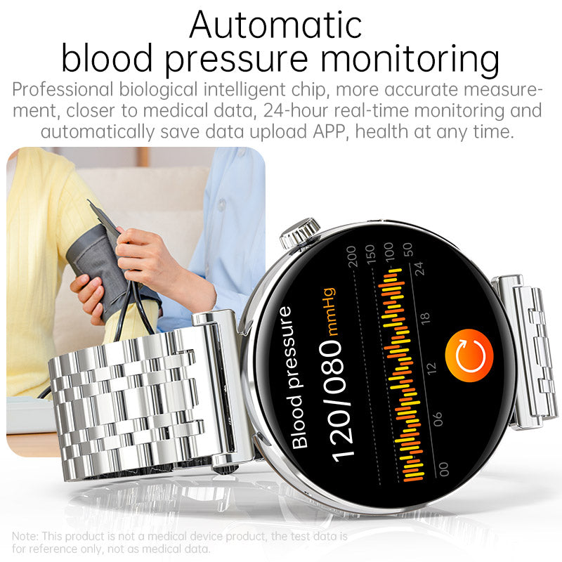 Non-Invasive Glucose Monitoring And Uric Acid Testing Smartwatch With ECG Band