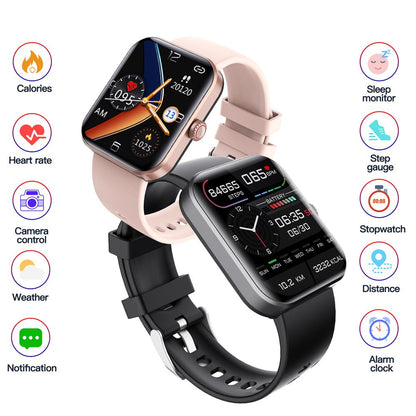 HENTIK BCF57L Blood Sugar Blood Pressure Heart Rate Blood oxygen Monitoring  Health Waterproof Smartwatch