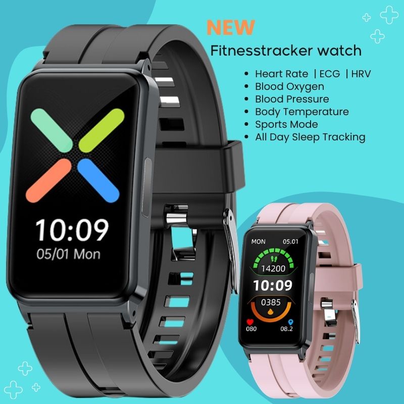 Upgraded Version VKEP01 ECG Blood Oxygen Heart rate Blood Pressure Monitoring Watch