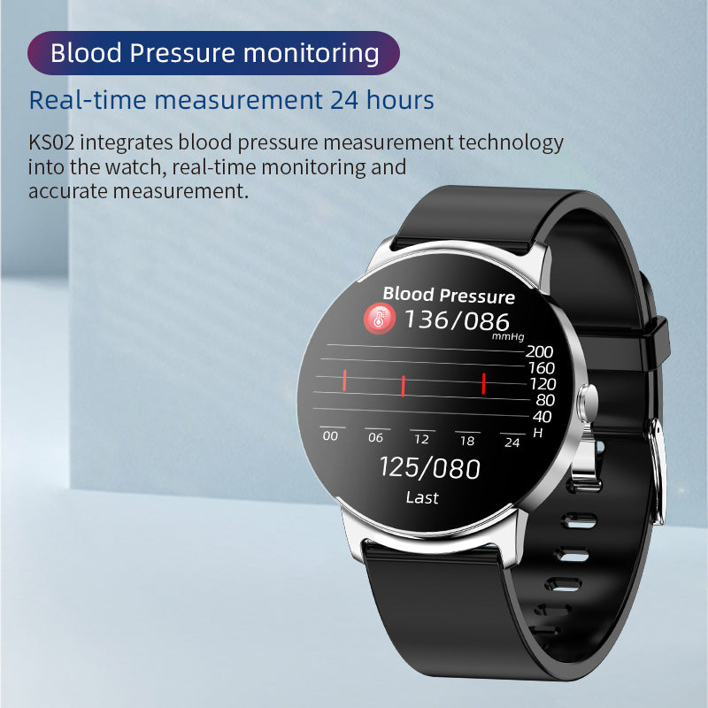 HENTIK BCKS02 Measure Blood Glucose Blood Oxygen Blood Pressure Heart Rate Bluetooth Smartwatch