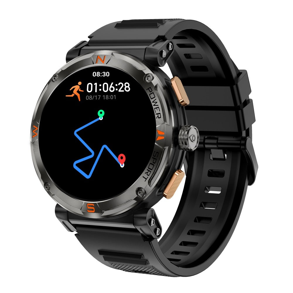 HENTIK MIX 1 GPS COMPASS 1.43'' AMOLED SCREEN 3ATM WATERPROOF BLOOD OXYGEN BLOOD PRESSURE SLEEP MONITORING 100+ SPORTS MODES SMARTWATCH