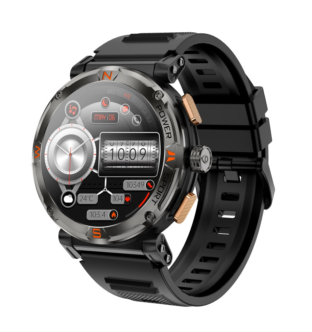 HENTIK MIX 1 GPS COMPASS 1.43'' AMOLED SCREEN 3ATM WATERPROOF BLOOD OXYGEN BLOOD PRESSURE SLEEP MONITORING 100+ SPORTS MODES SMARTWATCH