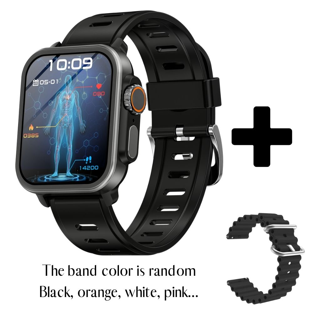 HENTIK VEE Bluetooth Call ECG/EKG Blood Oxygen Sleep Monitoring Music SmartWatch