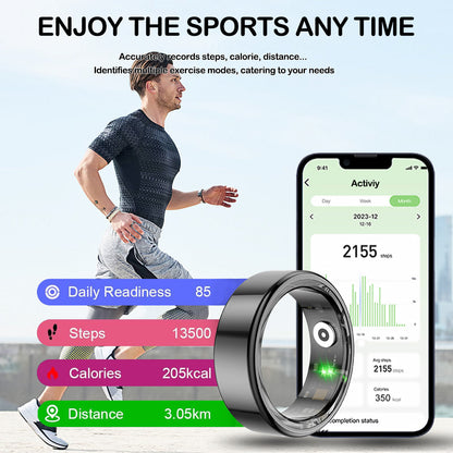 2024 Smart ring waterproof pressure blood oxygen sleep heart rate steps monitor multiple exercise modes