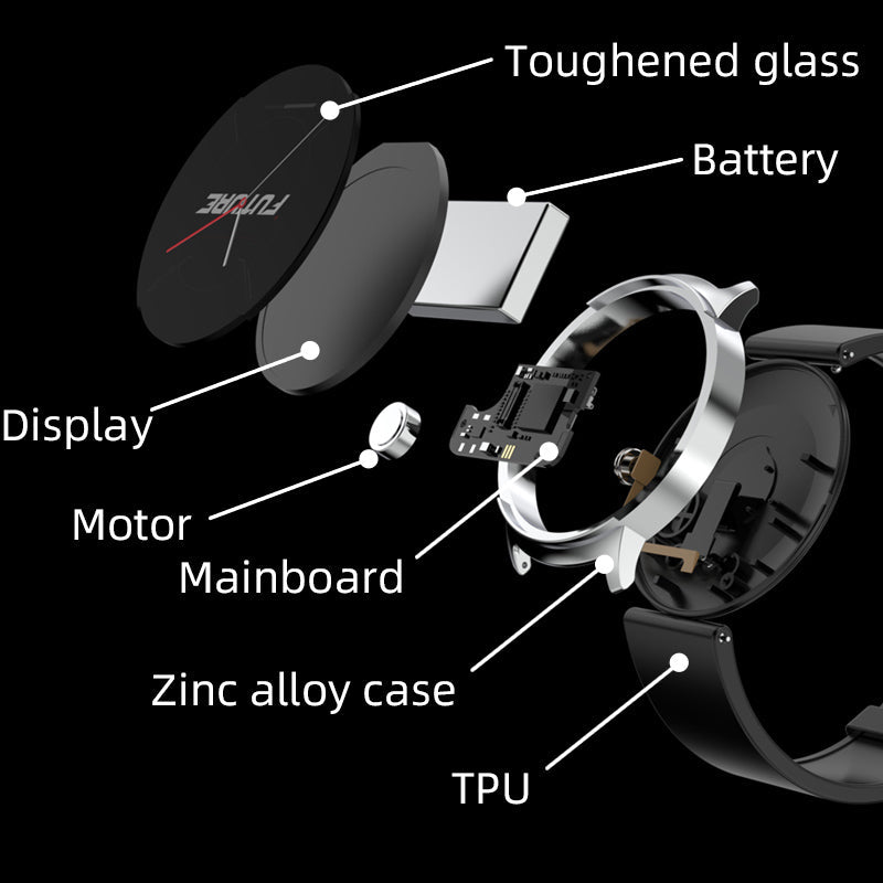 SUPPCRAFT SC02 Fitness Smartwatch – Heart Rate, Blood Oxygen, Blood Pressure Monitor, Bluetooth Connectivity