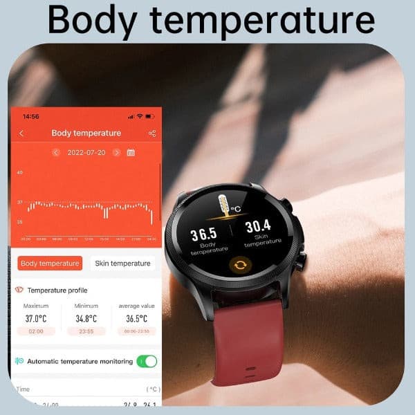 Hentik Non-invasive Glucose Testing Smartwatch with Heart Rate Measurement