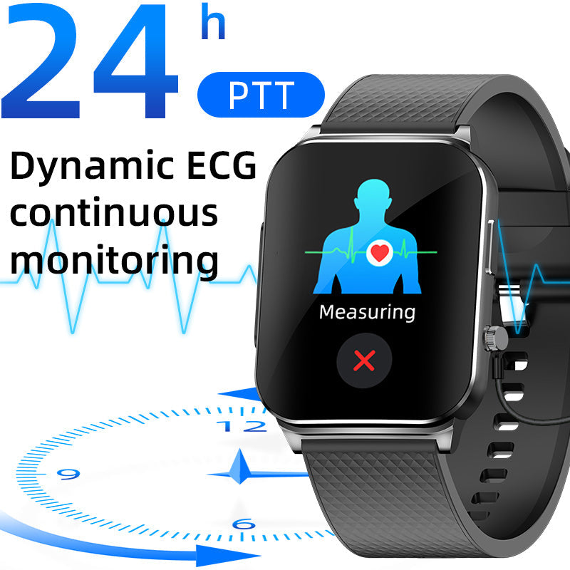 HENTIK HD ECG/EKG Blood Glucose Health Monitoring Smart Sports Watch For man or women