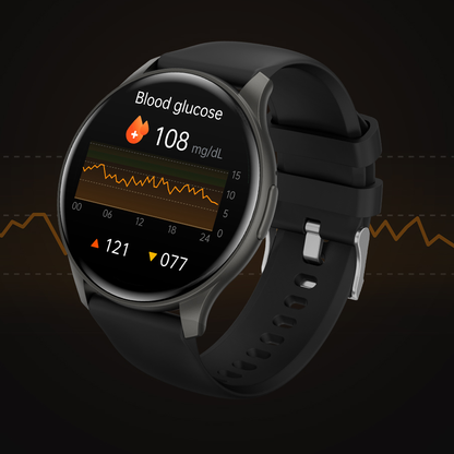 HENTIK BC Z1 Heart Rate Glucose Bluetooth Call Smartwatch for men and women