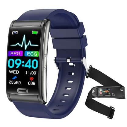 E600 Blood Glucose Smart Watch Men ECG+PPG Heart Rate Blood Pressure Health Watches IP68 Waterproof Smartwatch