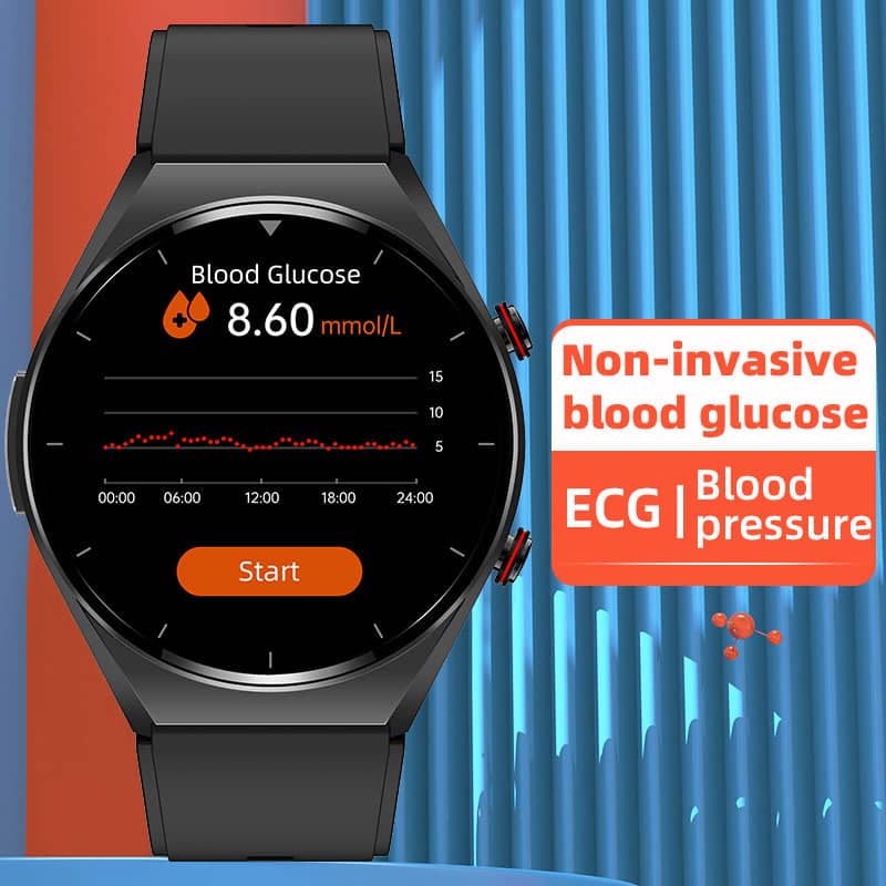 One-click Blood Glucose Blood Pressure ECG HRV Heart Measurement Suga Pro Health Smart Watch