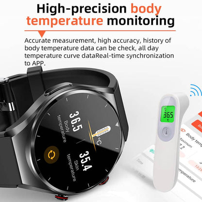 One-click Blood Glucose Blood Pressure ECG HRV Heart Measurement Suga Pro Health Smart Watch