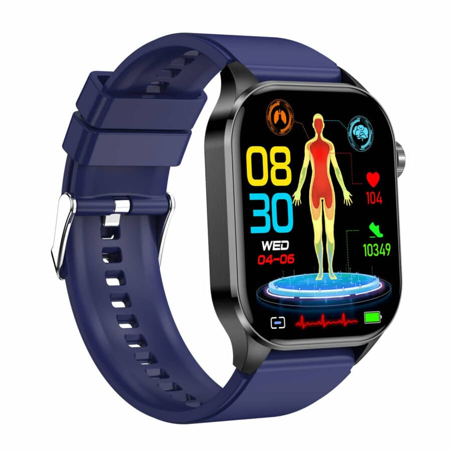 ECG Smartwatch with Blood Sugar, Blood Pressure, Heart Rate, and Fitness Tracking